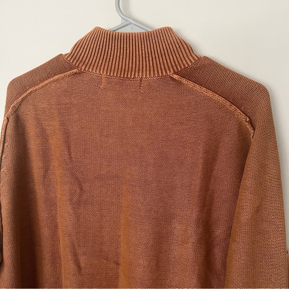 Vintage FX Fusion Men’s Cable Knit Fisherman Sweater Cotton Mock Neck Large - Picture 8 of 10